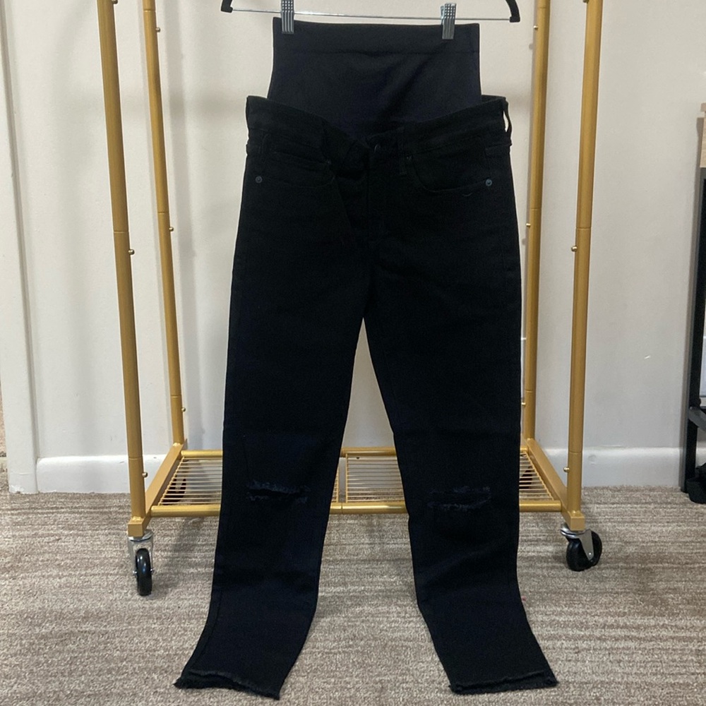 NWT BLANQI Black Denim Postpartum Support Skinny Jeans Size 10